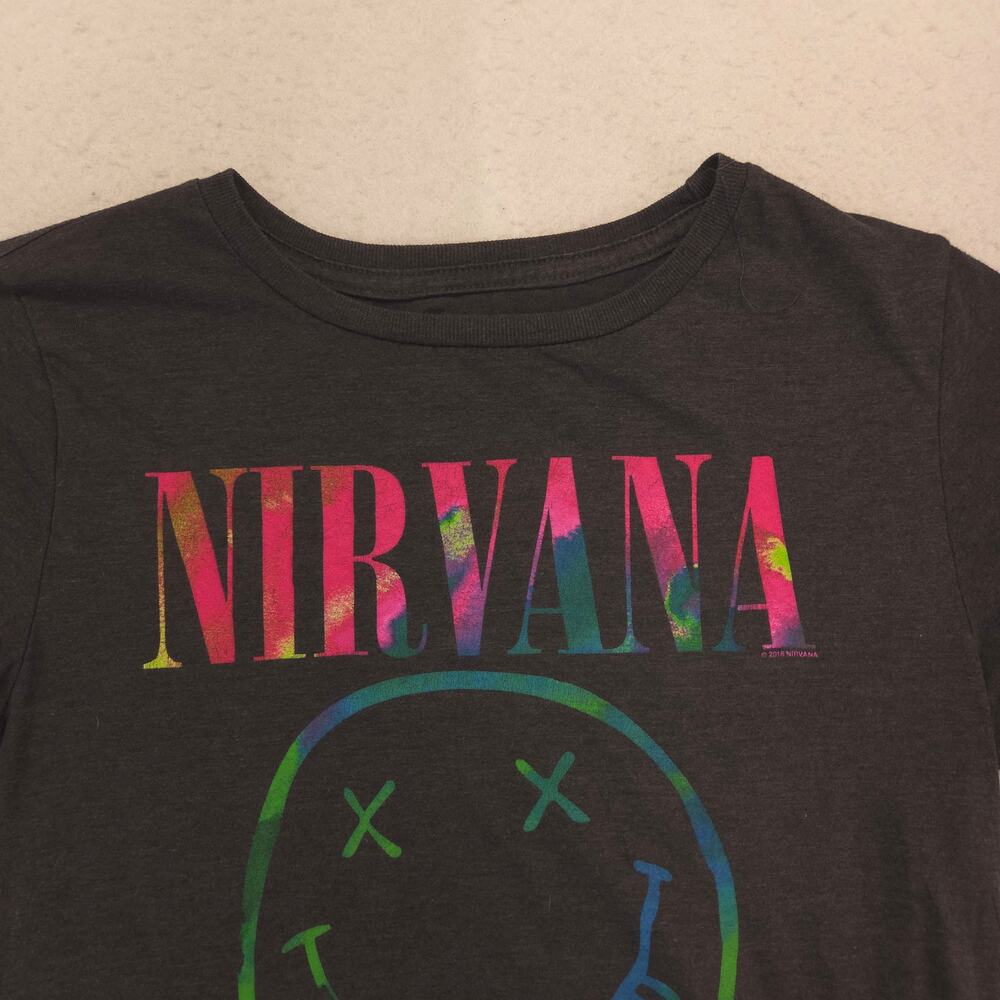 Nirvana Band Casual Crew Neck Graphic Shirt Adult Mens Size Small S Black